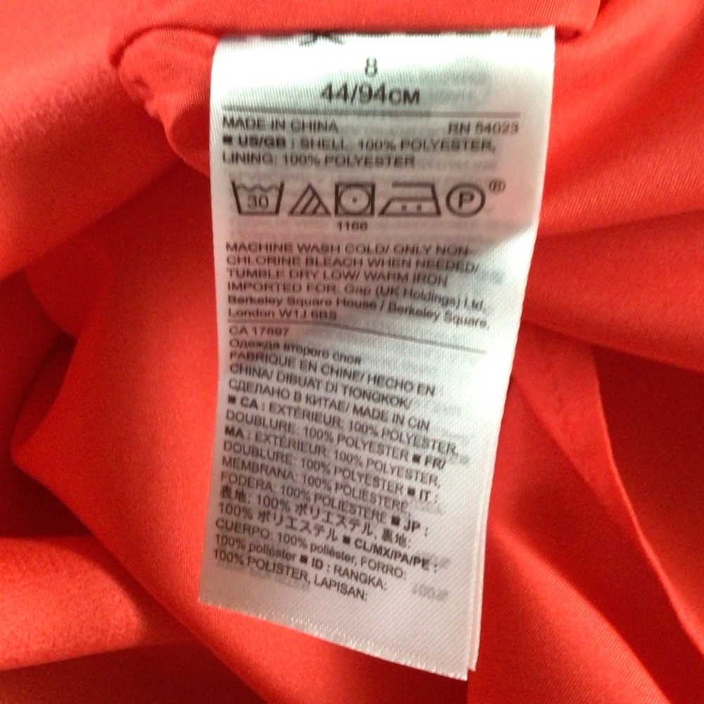 Banana Republic Red Flared Sleeve Dress 8​ - Picture 6 of 7